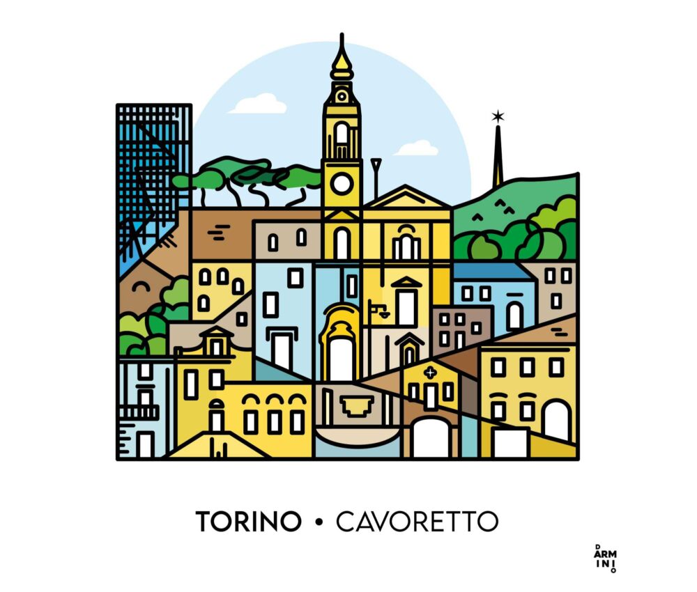 Illustrazione Torino realizzata da Davide Arminio