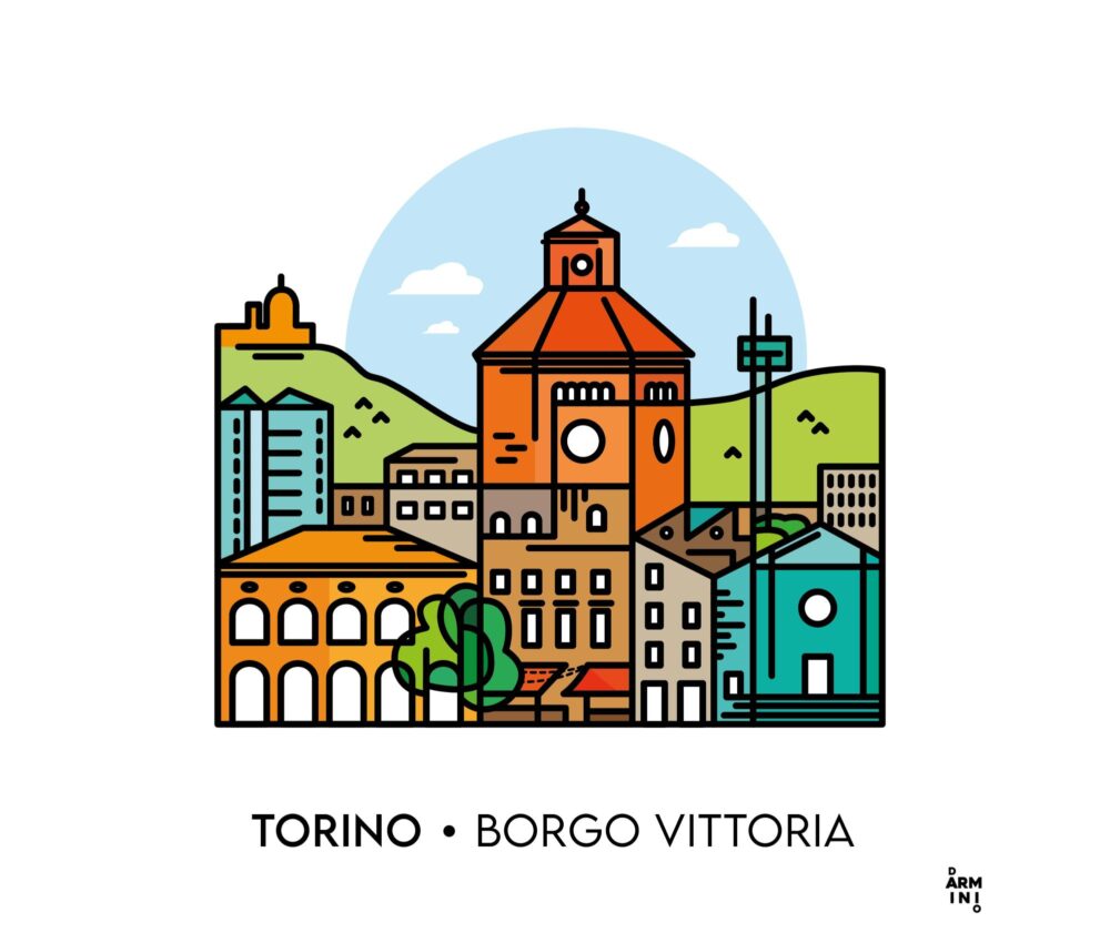 Illustrazione Torino realizzata da Davide Arminio