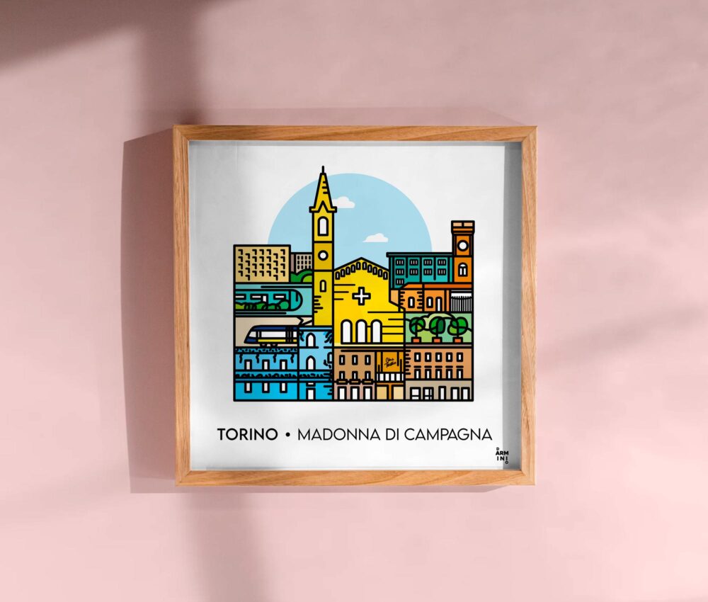 Illustrazione Torino realizzata da Davide Arminio